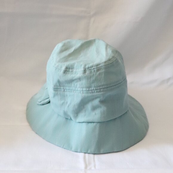 Brims & Things Womens Blue Bucket Hat with Bow Outdoor Lightweight Summer Sun - Picture 2 of 6